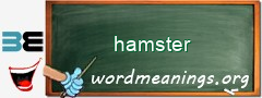 WordMeaning blackboard for hamster